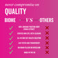 Comparison Table of BIOME Powder  Benefits