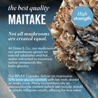 Maitake mushroom image and introduction to RELAX capsules 